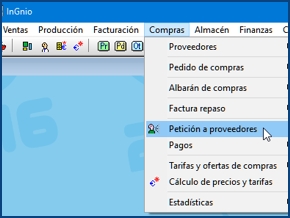Imagen de una sección del menú de InGnio